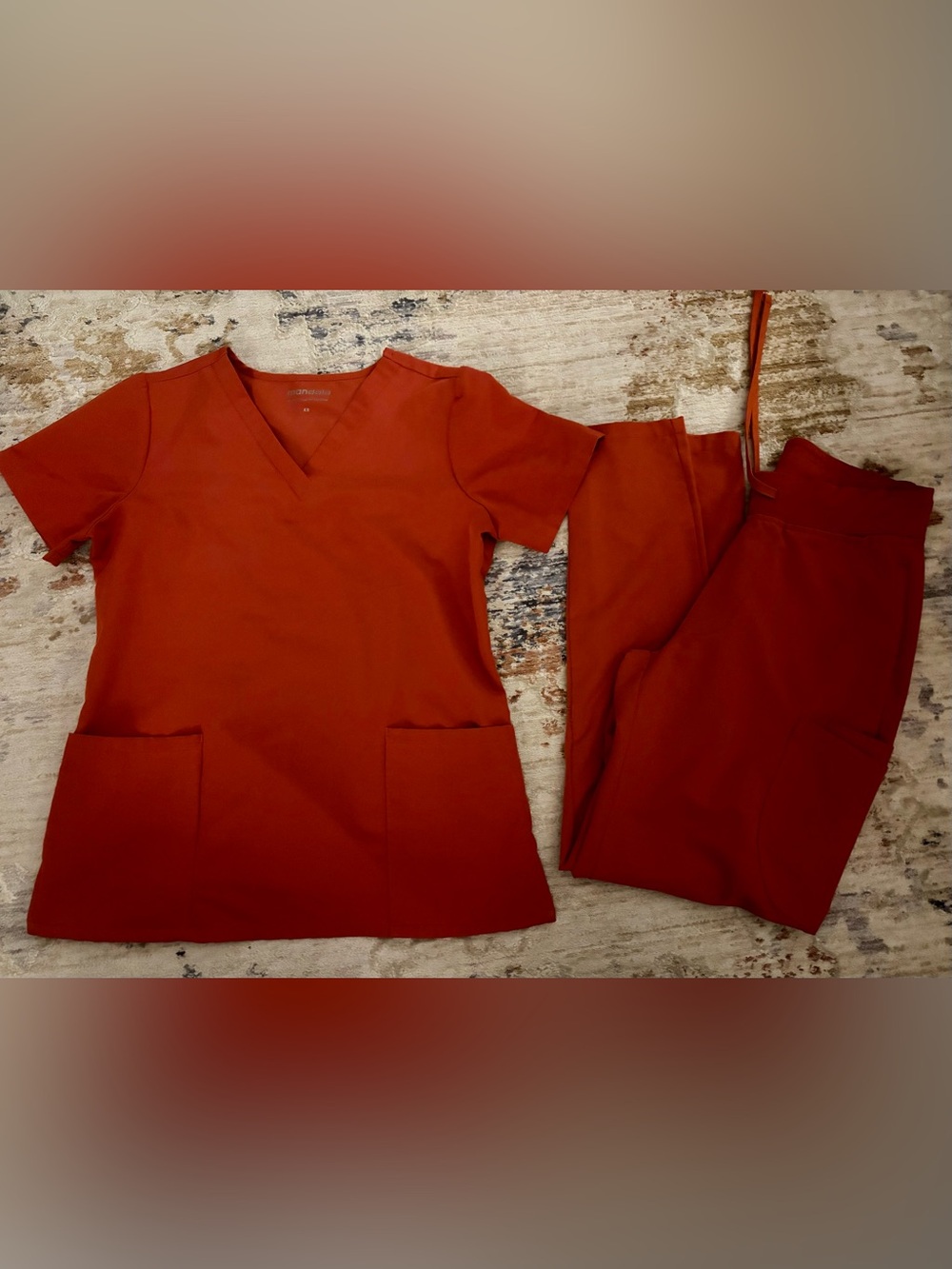 Mandala Autumn Orange Scrub Set